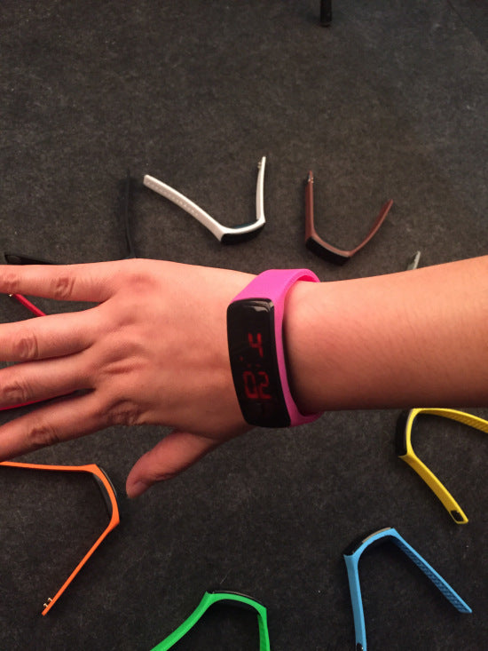 Led touch screen bracelet watch student men and women couples table luminous fashion sports smart watch