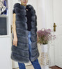 Women's Long Style Trendy Fox Fur Coat