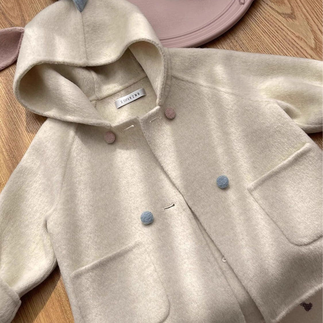New Cute Bunny Double-sided Cashmere Coat