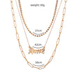 Monogram pendants, multi-layer necklaces,