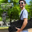 Camping Chair For Adults, Portable Folding Camping Chair With Side Pockets, Cup Holders, Carry Bag, Black And Gray