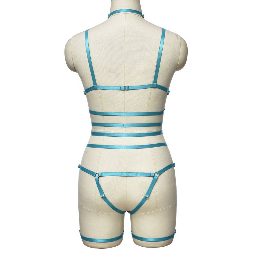 Women's Multi-color Lace-up Underwear Set