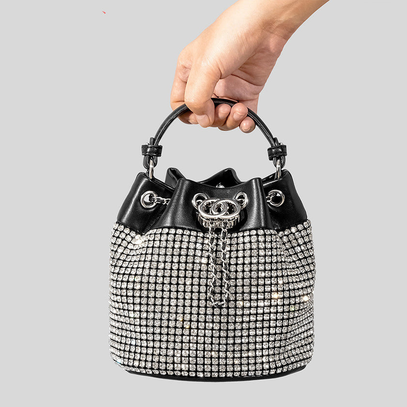 Rhinestone Women's Niche Bling Rhinestone Bucket Bag