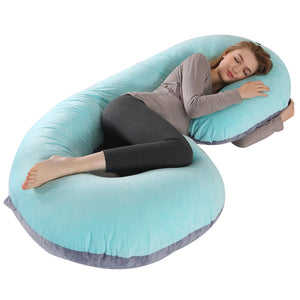 Crystal Velvet C-type Pregnancy Pillow For Sleeping On The Side