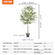 Artificial Olive Tree, 6 FT Tall Faux Plant, Secure PE Material & Anti-Tip Tilt Protection Low-Maintenance Plant, Lifelike Green Fake Potted Tree For Home Office Warehouse Decor Indoor Outdoor