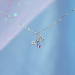 Women's Hollow Zircon Butterfly Necklace