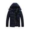 Men's Winter Solid Color Hooded Plush Warm Cotton Jacket