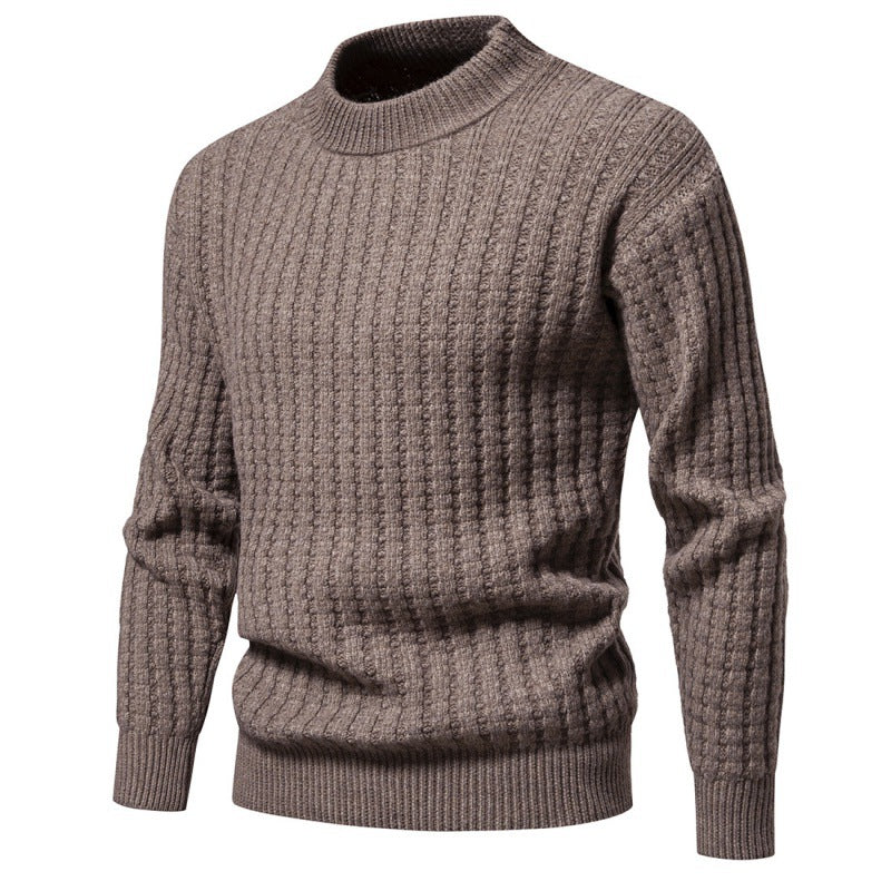 Men's Knitwear Solid Color Round Neck Fashion Sweater
