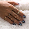 fashion ring set 12-piece ring set diamond ring ring joint ring female ring
