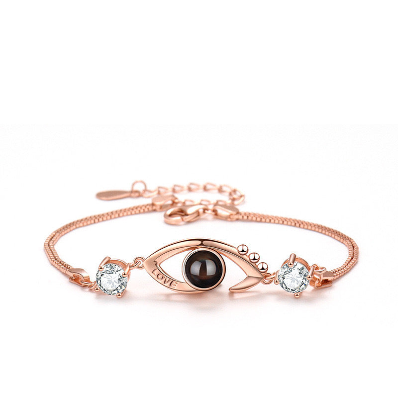 S925 Silver Devil's Eye Projection Bracelet for Women