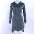 fashion irregular hooded long-sleeved dress sweater