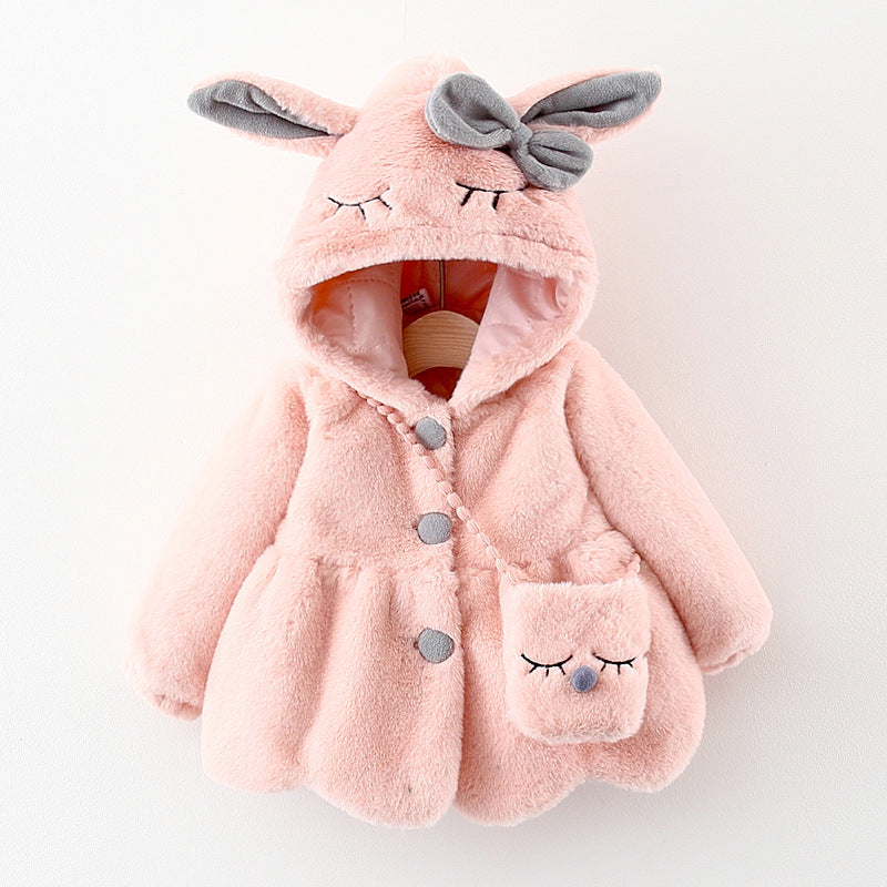 Children Furry Coat Cotton-padded Coat