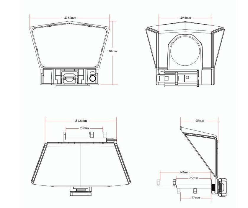 Portable small cell phone teleprompter