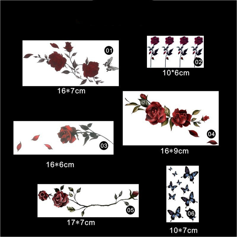 Rose Chest Dark Tattoo Cartoon Sticker