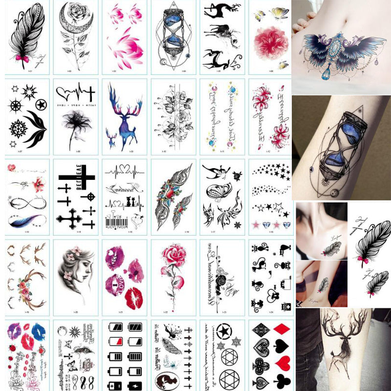 Small letter waterproof tattoo stickers