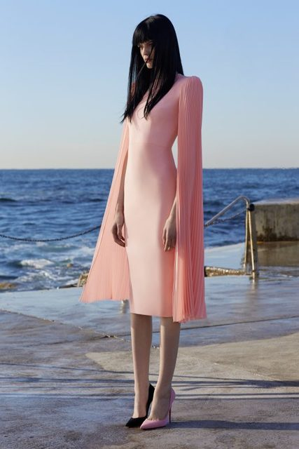 Long sleeve slim pencil skirt