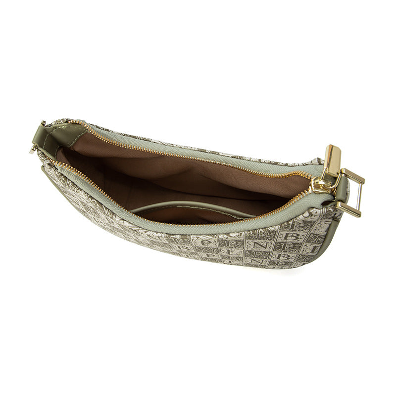 Niche Retro Alphabet Jacquard Shoulder Bag