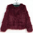 ladies fur coat long-sleeved women drift coat jacket wool coat V word collar