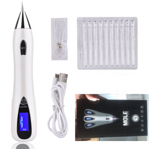 Small White Point Pen Tool Skin Care Laser Mole Tattoo Freckle Removal Pen LCD Sweep Spot Mole Removing