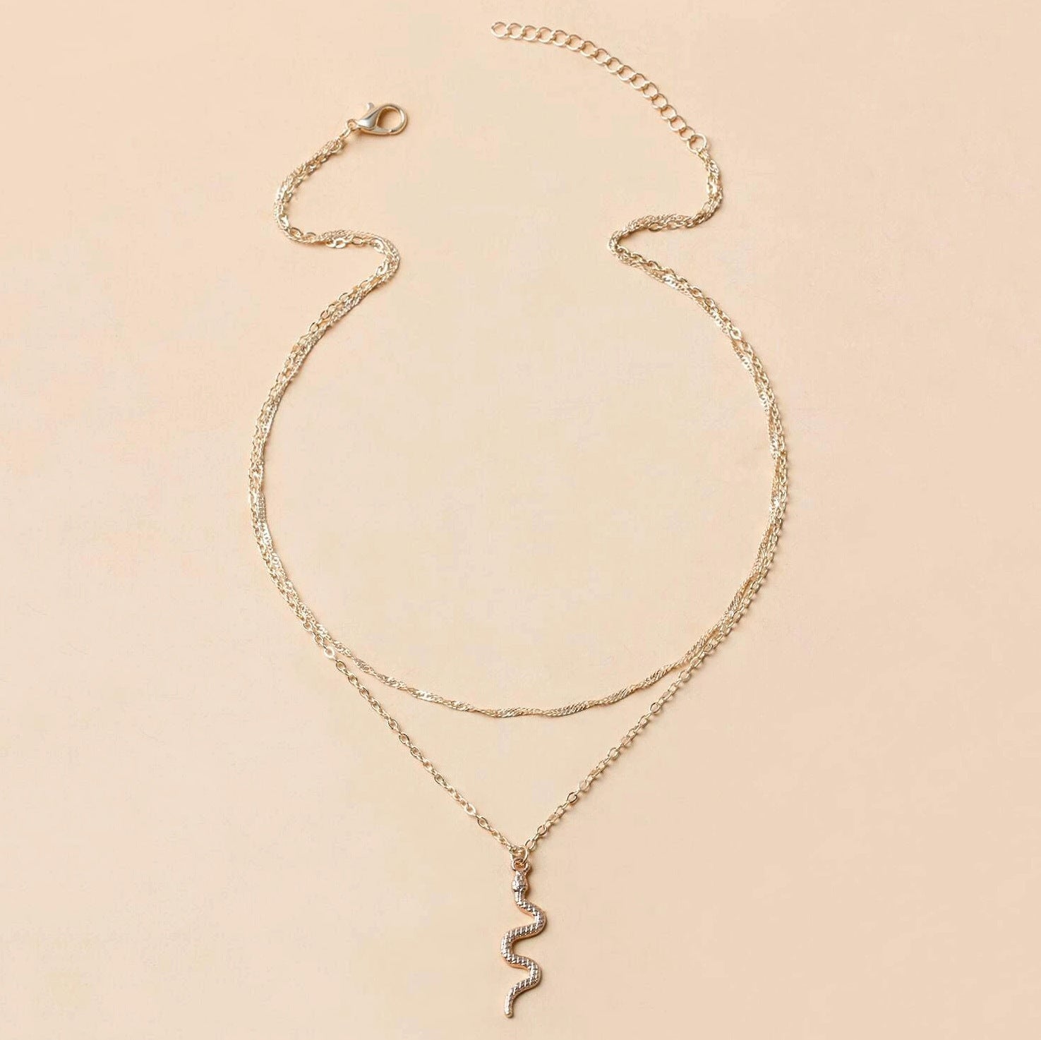 European And American Snake Necklace Female Minority Simple