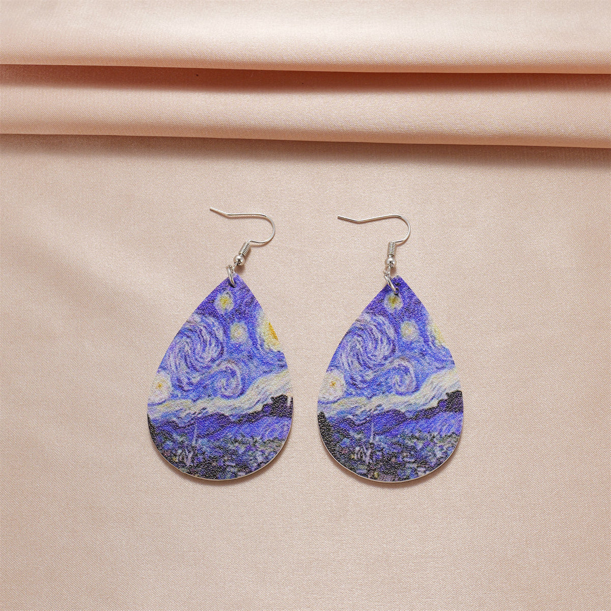 Alpcamers Double-sided Printing Starry Night Earrings