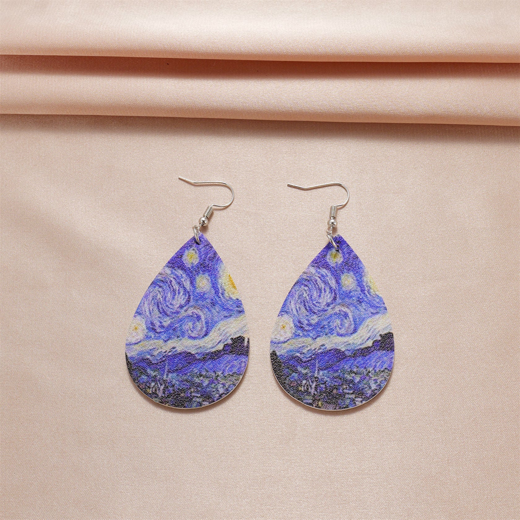 Alpcamers Double-sided Printing Starry Night Earrings