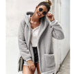 Hooded fur coat