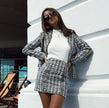 Women's woolen coat short skirt two piece set