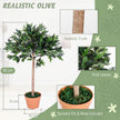 3ft Artificial Olive Tree Indoor Plant Greenery For Home Office Potted In An Orange Pot