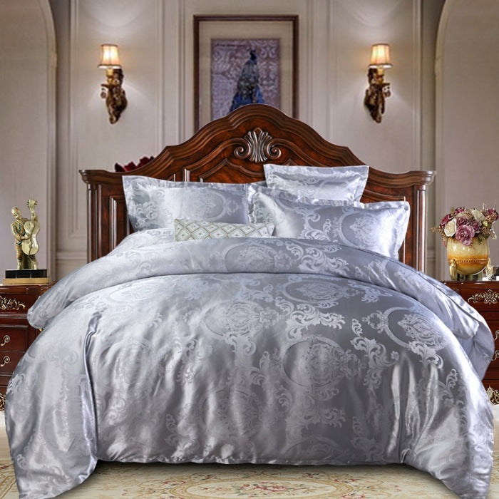 Four-Piece Cotton Satin Jacquard Quilt Cover Bedding