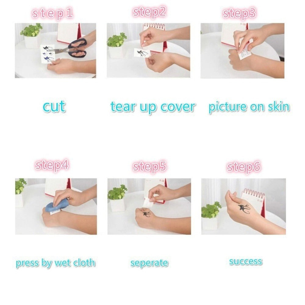 Long lasting simulation waterproof English tattoo stickers
