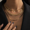 Multilayer Star Choker Necklaces for Women Punk Geometric Snake Chain