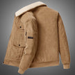 Large Pocket Lambswool Velvet Padded Thickened Coat Men