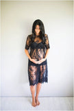 Lace hook flower maternity skirt