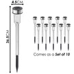 Solar Lights Outdoor Garden Solar Stake Lights Patio Pathway Lighting 10 Pieces