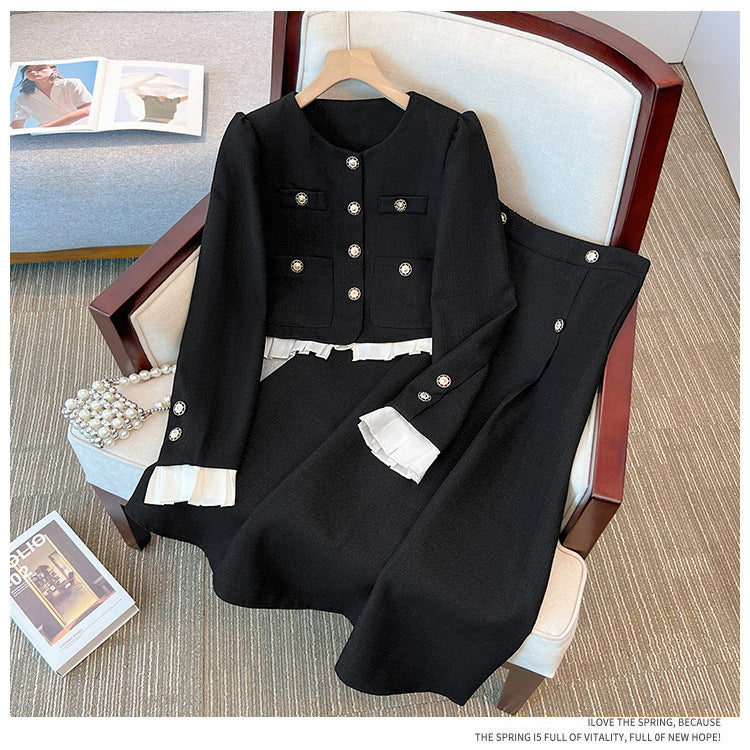 Suit French Socialite Coat Skirt Two-piece Set
