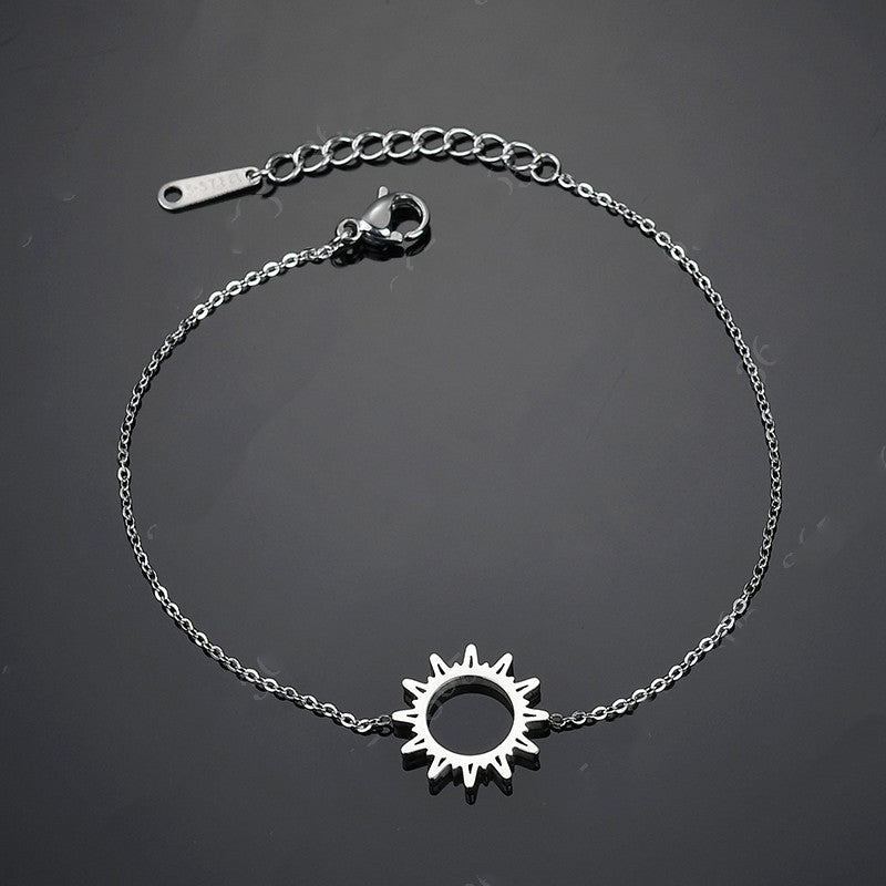 Hollow 18K Gold Sun Bracelet