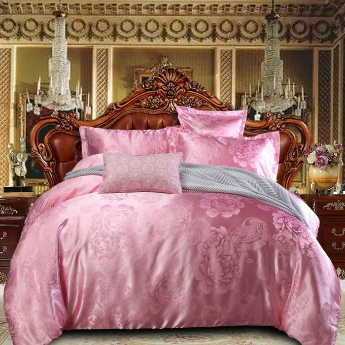 Four-Piece Cotton Satin Jacquard Quilt Cover Bedding