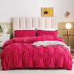 Craftsmanship Plain Solid Color Quilt Cover Pillowcase Bedding