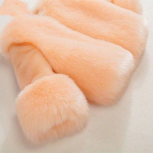 Girls' New Fox Fur Thickened Cotton Coat