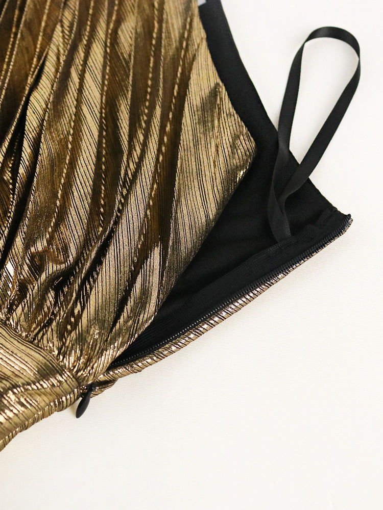 Large Swing Skirt Pleated Dress Women