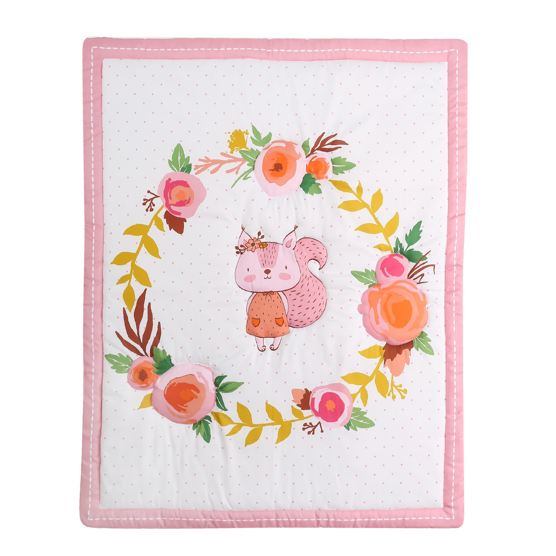 Children Quilt Fitted Sheet Single Bed Skirt Infant Bedding 3 pieces newborn kids bedding set