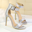 Metal belt buckle sandals