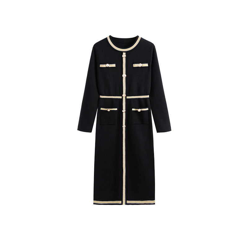 Classic Style Long Slim Knit Dress Women