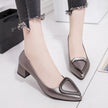 High heels casual triangular buckle shoes