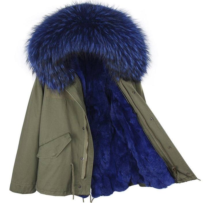 Loose short fur coat