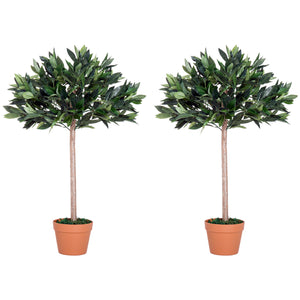 3ft Artificial Olive Tree Indoor Plant Greenery For Home Office Potted In An Orange Pot Set Of 2