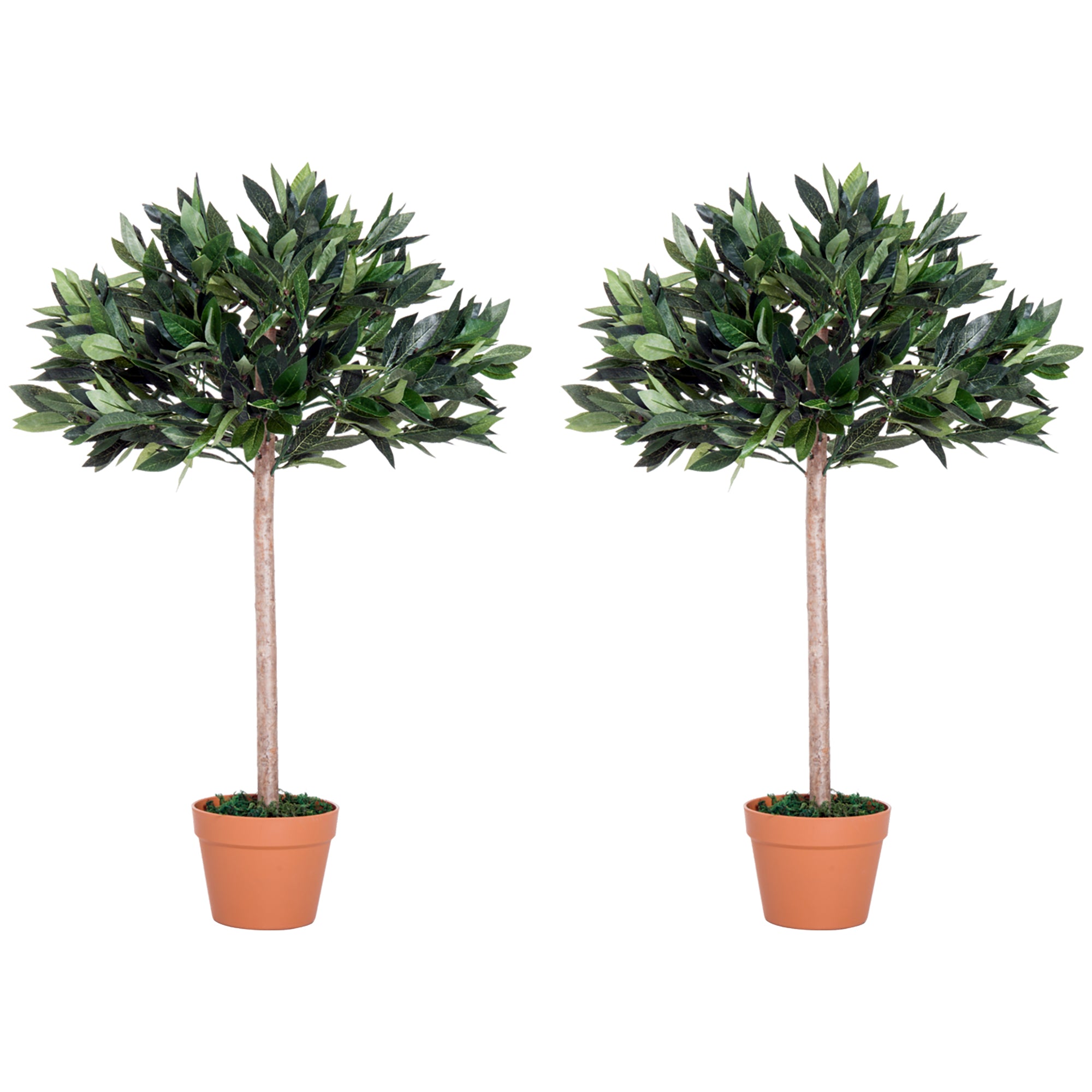3ft Artificial Olive Tree Indoor Plant Greenery For Home Office Potted In An Orange Pot Set Of 2