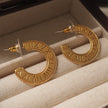 Roman Numeral Ring Shaped Earrings Design Sense