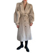Check woolen coat